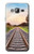 W3866 Railway Straight Train Track Hülle Schutzhülle Taschen und Leder Flip für Samsung Galaxy J3 (2016)