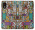 W3879 Retro Music Doodle Hülle Schutzhülle Taschen und Leder Flip für Samsung Galaxy Xcover 5