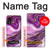W3896 Purple Marble Gold Streaks Hülle Schutzhülle Taschen und Leder Flip für Samsung Galaxy Xcover 5