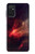 W3897 Red Nebula Space Hülle Schutzhülle Taschen und Leder Flip für Samsung Galaxy M52 5G