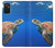 W3898 Sea Turtle Hülle Schutzhülle Taschen und Leder Flip für Samsung Galaxy M52 5G