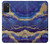 W3906 Navy Blue Purple Marble Hülle Schutzhülle Taschen und Leder Flip für Samsung Galaxy M52 5G