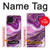 W3896 Purple Marble Gold Streaks Hülle Schutzhülle Taschen und Leder Flip für Samsung Galaxy M22