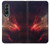 W3897 Red Nebula Space Hülle Schutzhülle Taschen Flip für Samsung Galaxy Z Fold 3 5G