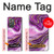 W3896 Purple Marble Gold Streaks Hülle Schutzhülle Taschen Flip für Samsung Galaxy Z Fold2 5G