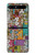 W3879 Retro Music Doodle Hülle Schutzhülle Taschen Flip für Samsung Galaxy Z Flip 5G