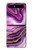 W3896 Purple Marble Gold Streaks Hülle Schutzhülle Taschen Flip für Samsung Galaxy Z Flip 5G