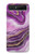 W3896 Purple Marble Gold Streaks Hülle Schutzhülle Taschen Flip für Samsung Galaxy Z Flip 5G