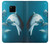W3878 Dolphin Hülle Schutzhülle Taschen und Leder Flip für Huawei Mate 20 Pro