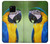 W3888 Macaw Face Bird Hülle Schutzhülle Taschen und Leder Flip für Huawei Mate 20 Pro
