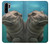 W3871 Cute Baby Hippo Hippopotamus Hülle Schutzhülle Taschen und Leder Flip für Huawei P30 Pro