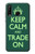W3862 Keep Calm and Trade On Hülle Schutzhülle Taschen und Leder Flip für Huawei P30 lite