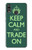 W3862 Keep Calm and Trade On Hülle Schutzhülle Taschen und Leder Flip für Huawei P20 Lite