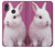 W3870 Cute Baby Bunny Hülle Schutzhülle Taschen und Leder Flip für Huawei P20 Lite