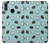 W3860 Coconut Dot Pattern Hülle Schutzhülle Taschen und Leder Flip für Huawei Honor 10 Lite, Huawei P Smart 2019