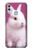 W3870 Cute Baby Bunny Hülle Schutzhülle Taschen und Leder Flip für Huawei Honor 10 Lite, Huawei P Smart 2019