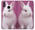 W3870 Cute Baby Bunny Hülle Schutzhülle Taschen und Leder Flip für Huawei Honor 10 Lite, Huawei P Smart 2019