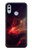 W3897 Red Nebula Space Hülle Schutzhülle Taschen und Leder Flip für Huawei Honor 10 Lite, Huawei P Smart 2019