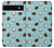 W3860 Coconut Dot Pattern Hülle Schutzhülle Taschen und Leder Flip für Google Pixel 6a