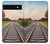 W3866 Railway Straight Train Track Hülle Schutzhülle Taschen und Leder Flip für Google Pixel 6a
