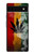 W3890 Reggae Rasta Flag Smoke Hülle Schutzhülle Taschen und Leder Flip für Google Pixel 6a