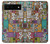 W3879 Retro Music Doodle Hülle Schutzhülle Taschen und Leder Flip für Google Pixel 6