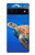 W3898 Sea Turtle Hülle Schutzhülle Taschen und Leder Flip für Google Pixel 6