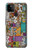 W3879 Retro Music Doodle Hülle Schutzhülle Taschen und Leder Flip für Google Pixel 5A 5G