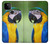 W3888 Macaw Face Bird Hülle Schutzhülle Taschen und Leder Flip für Google Pixel 5A 5G