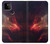 W3897 Red Nebula Space Hülle Schutzhülle Taschen und Leder Flip für Google Pixel 5A 5G