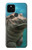 W3871 Cute Baby Hippo Hippopotamus Hülle Schutzhülle Taschen und Leder Flip für Google Pixel 5