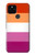 W3887 Lesbian Pride Flag Hülle Schutzhülle Taschen und Leder Flip für Google Pixel 5