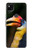 W3876 Colorful Hornbill Hülle Schutzhülle Taschen und Leder Flip für Google Pixel 4a