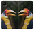 W3876 Colorful Hornbill Hülle Schutzhülle Taschen und Leder Flip für Google Pixel 4a