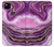 W3896 Purple Marble Gold Streaks Hülle Schutzhülle Taschen und Leder Flip für Google Pixel 4a