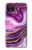 W3896 Purple Marble Gold Streaks Hülle Schutzhülle Taschen und Leder Flip für Google Pixel 4