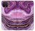 W3896 Purple Marble Gold Streaks Hülle Schutzhülle Taschen und Leder Flip für Google Pixel 4