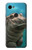 W3871 Cute Baby Hippo Hippopotamus Hülle Schutzhülle Taschen und Leder Flip für Google Pixel 3a