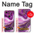 W3896 Purple Marble Gold Streaks Hülle Schutzhülle Taschen und Leder Flip für Google Pixel 3a
