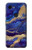 W3906 Navy Blue Purple Marble Hülle Schutzhülle Taschen und Leder Flip für Google Pixel 3a