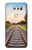 W3866 Railway Straight Train Track Hülle Schutzhülle Taschen und Leder Flip für LG V30, LG V30 Plus, LG V30S ThinQ, LG V35, LG V35 ThinQ