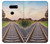 W3866 Railway Straight Train Track Hülle Schutzhülle Taschen und Leder Flip für LG V30, LG V30 Plus, LG V30S ThinQ, LG V35, LG V35 ThinQ