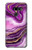 W3896 Purple Marble Gold Streaks Hülle Schutzhülle Taschen und Leder Flip für LG G8 ThinQ