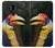 W3876 Colorful Hornbill Hülle Schutzhülle Taschen und Leder Flip für LG G7 ThinQ