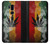 W3890 Reggae Rasta Flag Smoke Hülle Schutzhülle Taschen und Leder Flip für LG G7 ThinQ