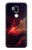 W3897 Red Nebula Space Hülle Schutzhülle Taschen und Leder Flip für LG G7 ThinQ