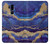 W3906 Navy Blue Purple Marble Hülle Schutzhülle Taschen und Leder Flip für LG G7 ThinQ
