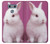 W3870 Cute Baby Bunny Hülle Schutzhülle Taschen und Leder Flip für LG G6