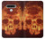 W3881 Fire Skull Hülle Schutzhülle Taschen und Leder Flip für LG Stylo 6