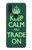 W3862 Keep Calm and Trade On Hülle Schutzhülle Taschen und Leder Flip für Motorola One Action (Moto P40 Power)